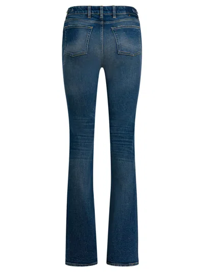 Golden Goose Bootcut Denim Trousers Featuring Five Pockets In Blue