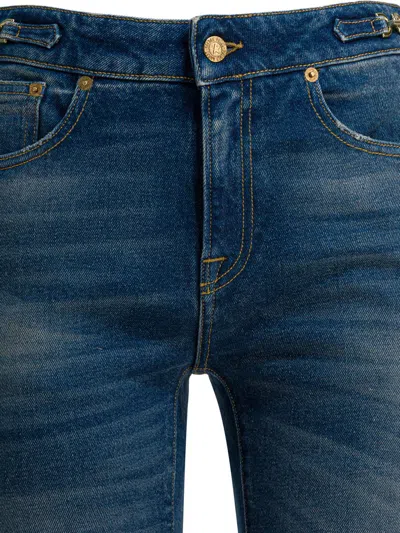 Golden Goose Bootcut Denim Trousers Featuring Five Pockets In Blue