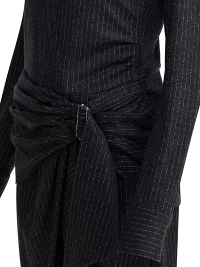 Isabel Marant Wrap Style Midi Dress With Buckle Detail In Multi