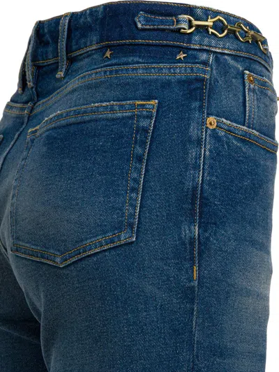 Golden Goose Bootcut Denim Trousers Featuring Five Pockets In Blue