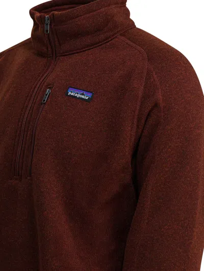 Patagonia Textured Full-zip Jacket In Dried Vanilla Brown In Red