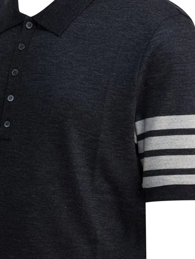 Thom Browne 4-bar Polo Shirts Grey In Gray