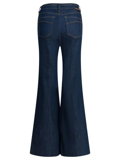 Zimmermann Wide Leg Jeans In Blue