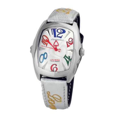 Chronotech Black Leather Watch In Multi