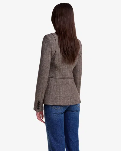 Smythe Three Button Blazer In Brown