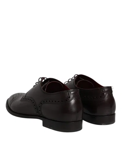 Pre-owned Dolce & Gabbana Black Calfskin Leather Derby Men Dress Men's Shoes ()