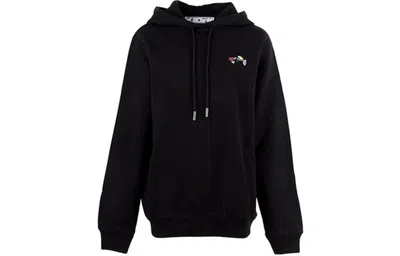 Off-white (wmns)  Flower Embroidered Arrow Hoodie Black