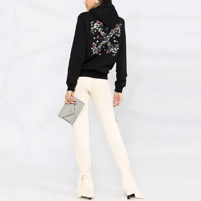 Off-white (wmns)  Flower Embroidered Arrow Hoodie Black