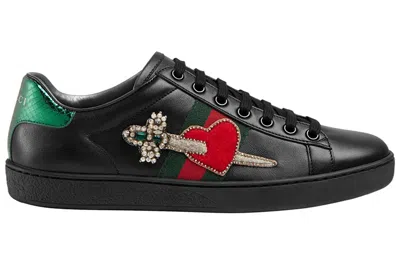 Gucci (wmns)  Ace Series Cowhide Sports Shoe 'black Green Red' In Multi