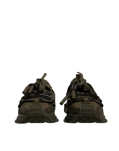 Pre-owned Dolce & Gabbana Military Green Space Low Top Sneakers Men's Shoes ()