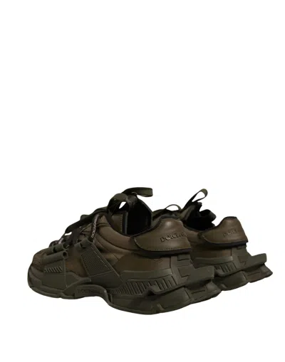 Pre-owned Dolce & Gabbana Military Green Space Low Top Sneakers Men's Shoes ()