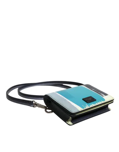 Pre-owned Dolce & Gabbana Multicolor Leather Dg Logo Bifold Card Holder Men's Wallet ()