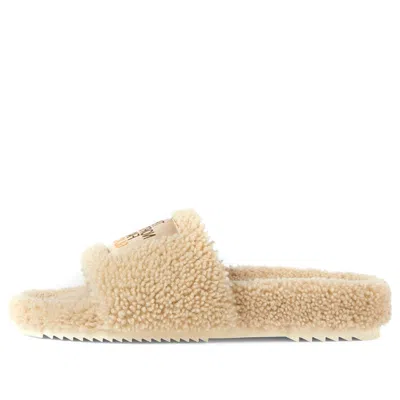 Gucci X The North Face Merino Wool Slides 'beige' In Neutral