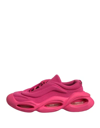 Pre-owned Dolce & Gabbana Pink Wave Low Top Lace Up Men Sneakers Men's Shoes ()