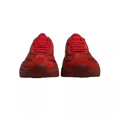 Pre-owned Dolce & Gabbana Red Leather Daymaster Low Top Sneakers Men's Shoes ()