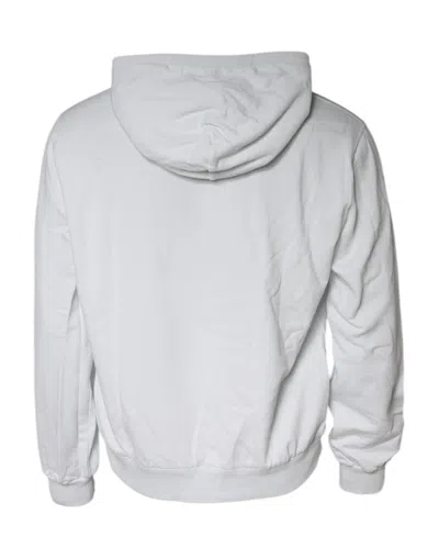 Pre-owned Dolce & Gabbana White Caesar Cotton Hooded Pullover Men's Sweater ()