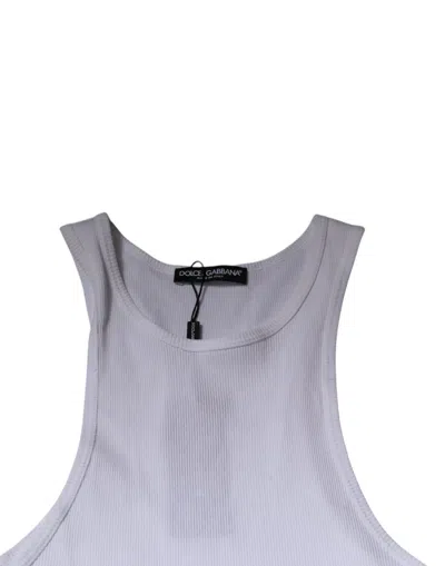 Pre-owned Dolce & Gabbana White Cotton Sleeveless Round Neck Tank Men's T-shirt ()