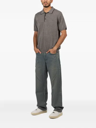 Rag & Bone Crawford Polo Shirt In Gray