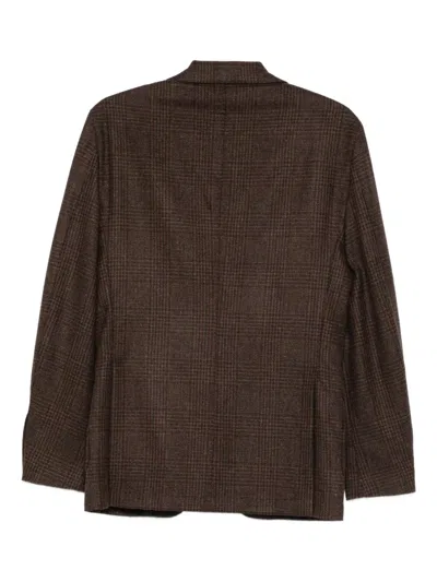 Dell'oglio Single-breasted Blazer In Brown