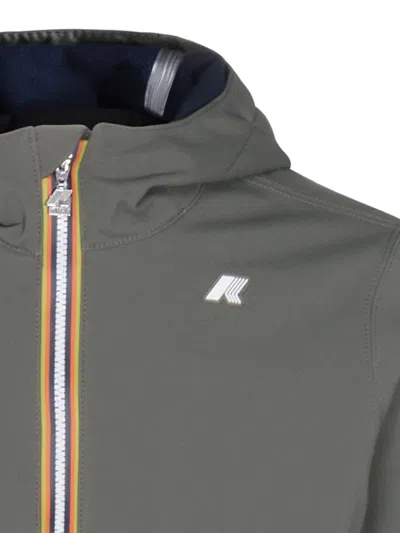 K-way Man Jacket Military Green Size Xxl Polyamide In Green