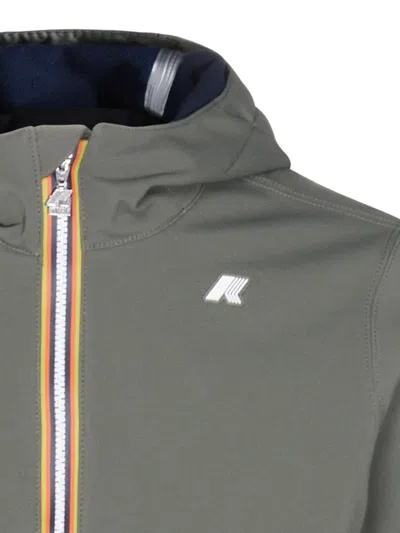 K-way Man Jacket Military Green Size Xxl Polyamide In Green