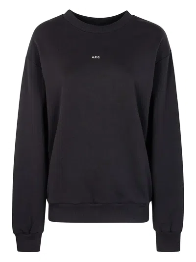 Apc A. P.c. A. P.c. 'boxy Micro Logo Gots' Sweatshirt In Blue