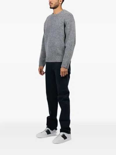 Frame Sailor Ribbed Crew-neck Knitwear In Gray