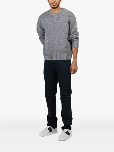Frame Sailor Ribbed Crew-neck Knitwear In Gray