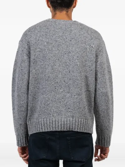 Frame Sailor Ribbed Crew-neck Knitwear In Gray