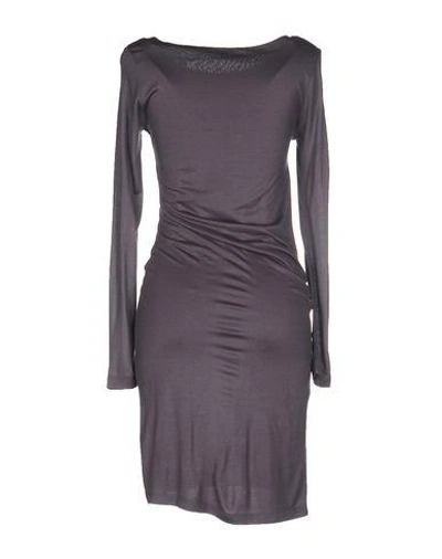 Shop Intropia Hoss  Woman Mini Dress Grey Size M Viscose