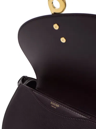 Burberry Small Bridle Logo Leather Crossbody Bag In Purple