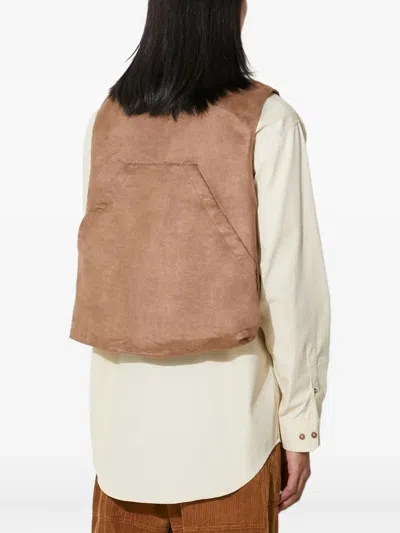 Engineered Garments Buttoned Multi-pocket Gilet In Brown