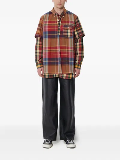 Engineered Garments Plaid-pattern Shirt In Red