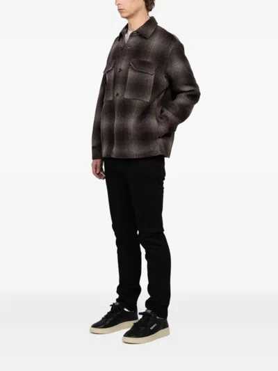 Rag & Bone Wool-blend Austin Check Jacket In Brown
