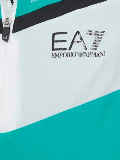 Ea7 Logo-print Zipped Jacket In Multi