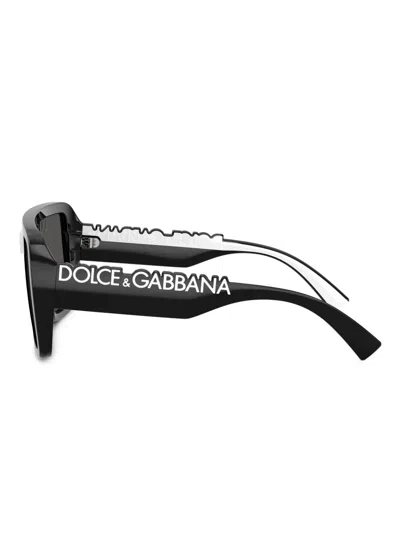 Dolce & Gabbana Womens Black Dg6204 Rectangular-frame Acetate Sunglasses In Black