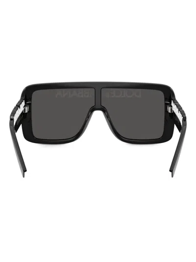 Dolce & Gabbana Womens Black Dg6204 Rectangular-frame Acetate Sunglasses In Black