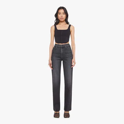 Mother The Rambler Zip Heel Keep It Sharp Jeans In Black