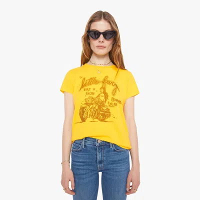 Mother Womens The Boxy Goodie Goodie Graphic-print Cotton-jersey T-shirt Little Fury In Yellow