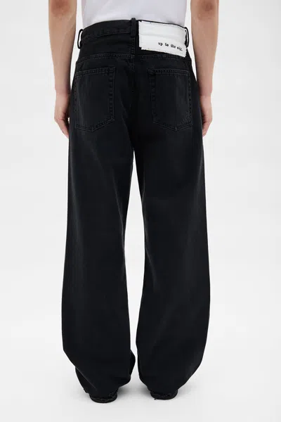 Ann Demeulemeester Ronald 5 Pocket Jeans With Printed Patches In Gray