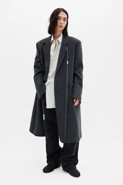 Ann Demeulemeester Ronald 5 Pocket Jeans With Printed Patches In Gray
