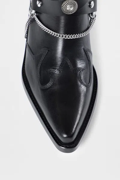 Ann Demeulemeester Ieva Santiags Ankle Boots In Black