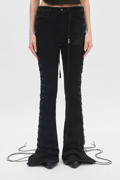 Ann Demeulemeester Treze 5-pocket Bootcut Jeans In Animal Print