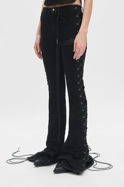 Ann Demeulemeester Treze 5-pocket Bootcut Jeans In Animal Print