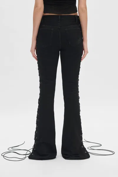 Ann Demeulemeester Treze 5-pocket Bootcut Jeans In Animal Print
