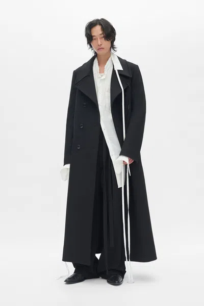 Ann Demeulemeester Miles Long Coat In Black