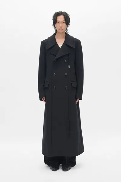 Ann Demeulemeester Miles Long Coat In Black