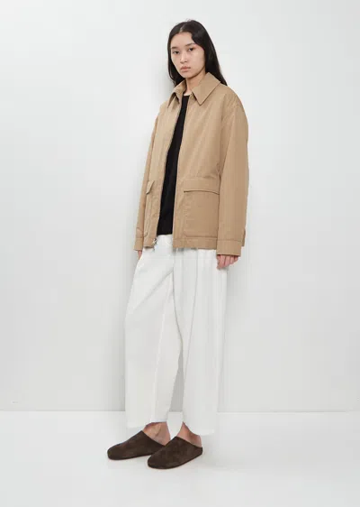 The Row Aurelius Jacket In Cotton And Cashmere In Neutral