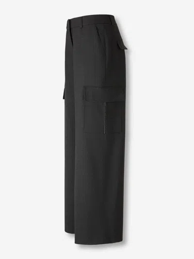 Peserico Flap-pocket Trousers In Black