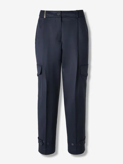 Peserico Flared Trousers In Nude
